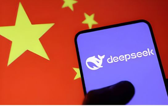 A photo of Deepseek with China flag